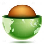 Green Earth with Golden Core